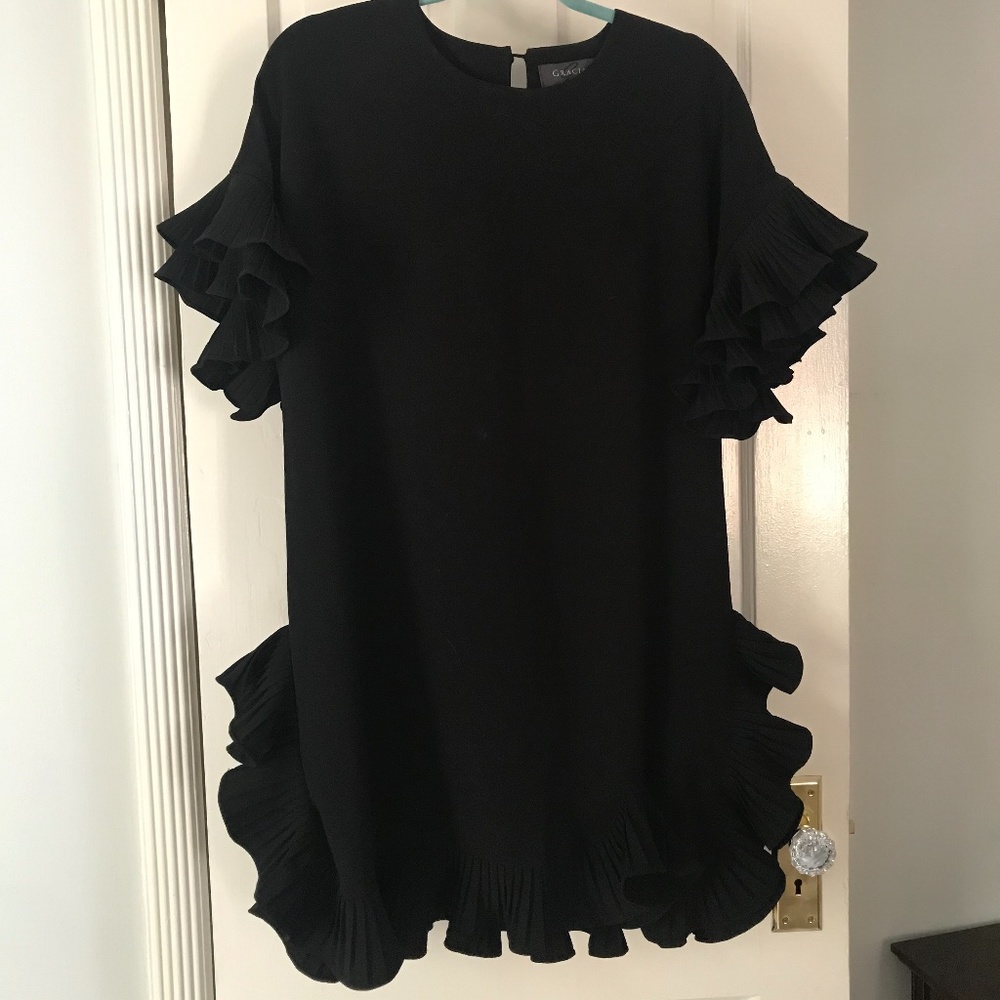 Black ruffled dress